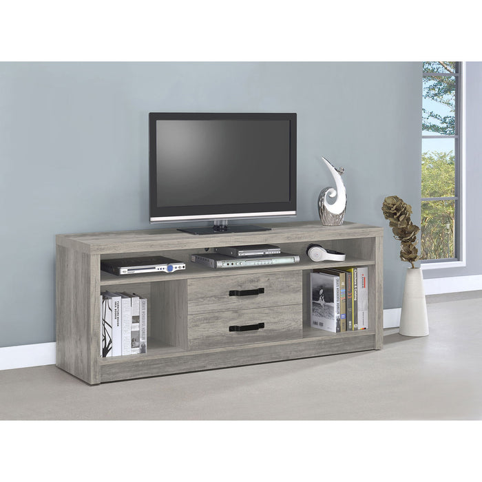 Bergeron - 2 Drawer TV Stand - Driftwood Furniture Max