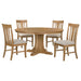Auburn - 5 Piece Dining Set - Natural / Light Brown Furniture Max