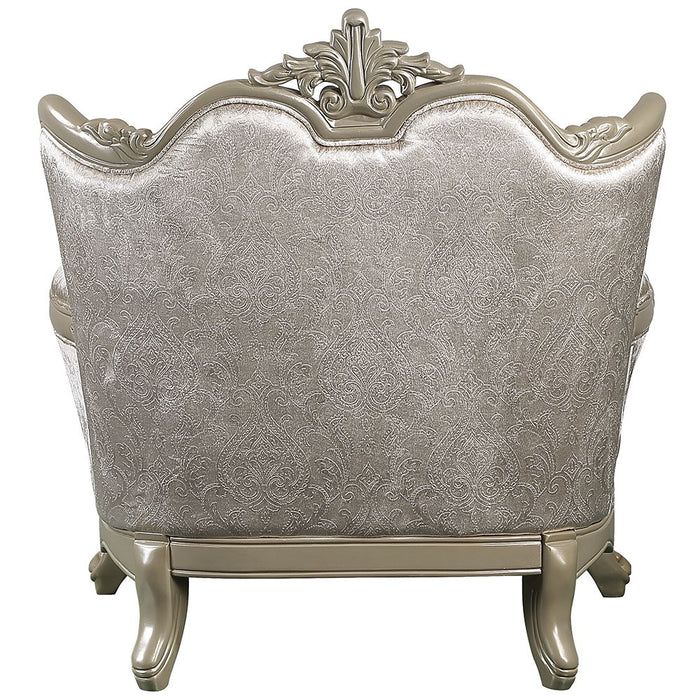 Libertee - Chair With Pillow - Beige Fabric & Champagne ACME