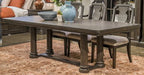 Wickenger - Rectangular Dining Room Extension Table Base - Dark Brown Signature Design by Ashley®