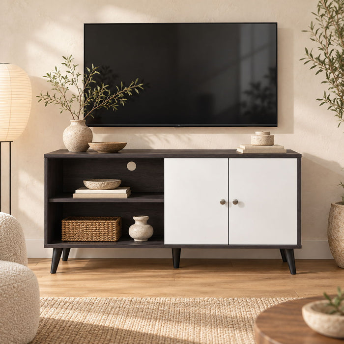 Amidon - TV Stand, With 2 Storage Shelves And 1 Cabinet US Pride