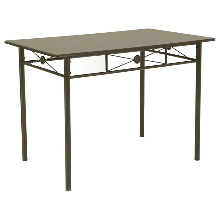 5 Piece Rectangle Dining Set With Tubing Base Furniture Max