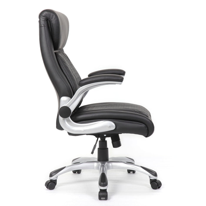 High Back Ergonomic Executive Office Chair, Adjustable Height And Lumbar Support For Home & Office - Black Home Essentials