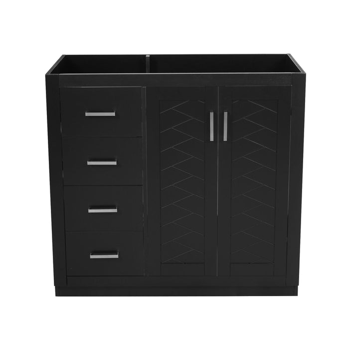 Retro Style Bathroom Vanity, 3 Drawers & Soft Closing Doors Hearth and Haven