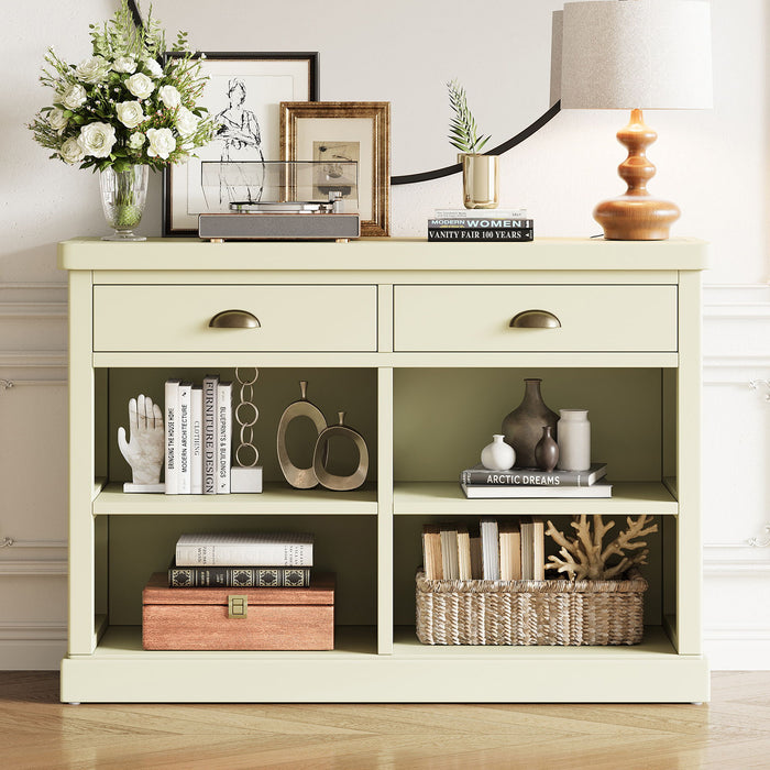 Console Table With 2 Drawers And Open Shelves Hearth and Haven