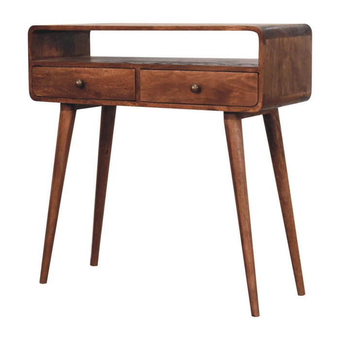 Solid Wood Curved Console Table