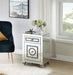 Noralie - 26"H Accent Table With Storage Drawers - Mirrored & Faux Diamonds ACME