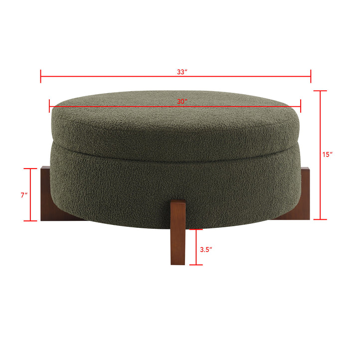 Round Storage Ottoman, Footrest Stool For Living Room Home Essentials