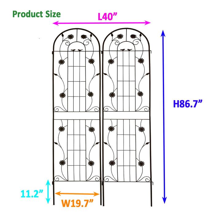 Metal Garden Trellis Rustproof Trellis For Climbing Plant Outdoor Flower Support Daily Nest