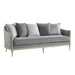 Fernando - Sofa With 5 Pillows - Champagne / Gray Acme