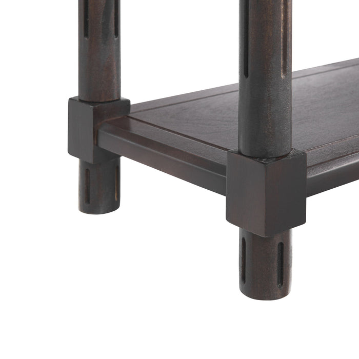 Narrow Side End Tables With Shelf (Set of 2) Home Essentials