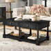 Coffee Table With 2 Storage Drawers & Lower Open Shelf Hearth and Haven