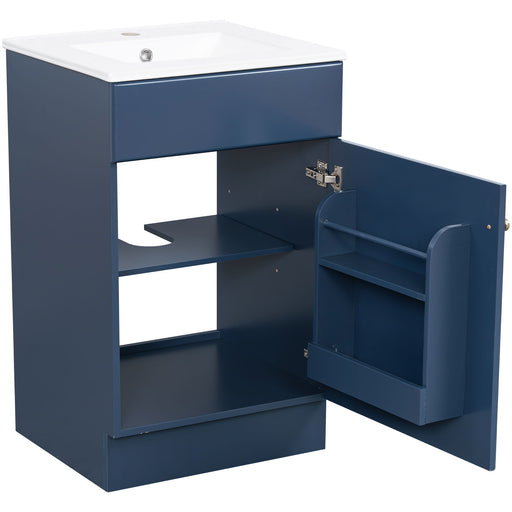 Bathroom Vanity With Sink, Cabinet With Adjustable Shelf Noble House