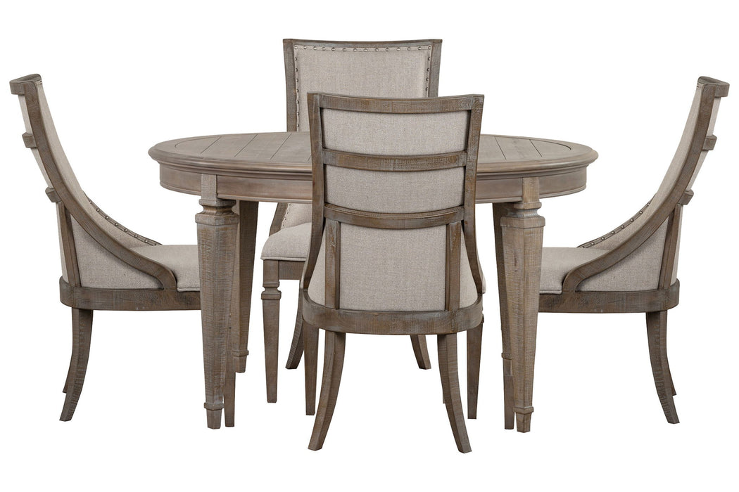 Lancaster - Extendable Round Dining Table Set Magnussen Furniture