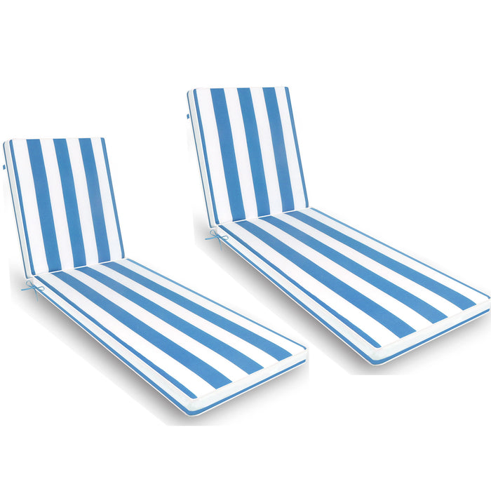 2 Pieces Set Outdoor Lounge Chair Cushion Replacement Patio Furniture Seat