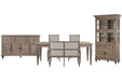 Lancaster - 6 Piece Extendable Rectangular Dining Table Set Magnussen Furniture