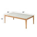 Gwynn - Coffee Table - Frosted Glass & Natural ACME