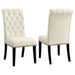 Button Tufted Side Chairs (Set of 2) - Beige Furniture Max