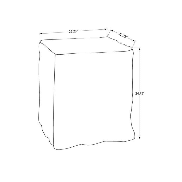 Square Accent Table, Indoor Outdoor - White 8th Street