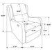 Cortland - Upholstered English Arm Recliner Chair Comfort Enhancing Lounge Chair - Ivory Furniture Max