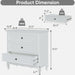 3 Drawer Dresser - White Home Essentials