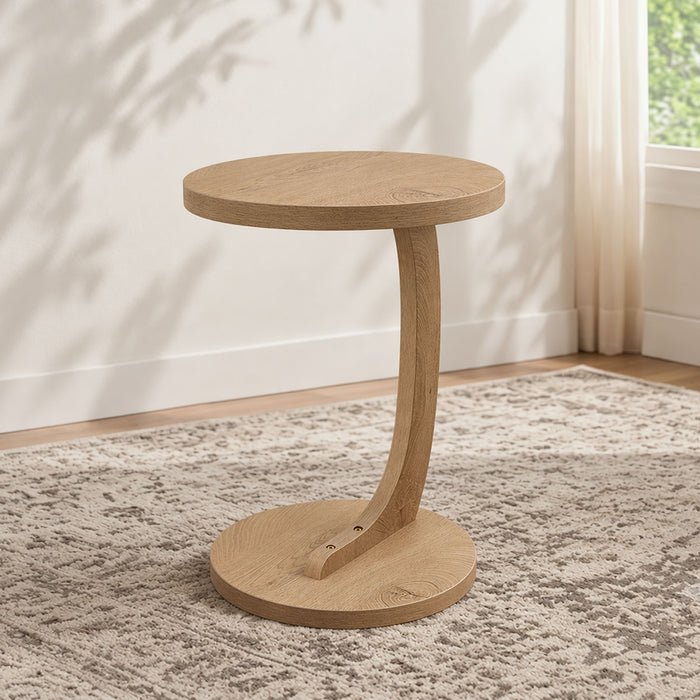 C - Shaped End Table With Sturdy Base Home Essentials