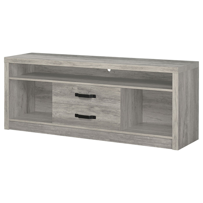 Bergeron - 2 Drawer TV Stand - Driftwood Furniture Max