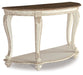 Realyn - Sofa Table - White / Brown Signature Design by Ashley®