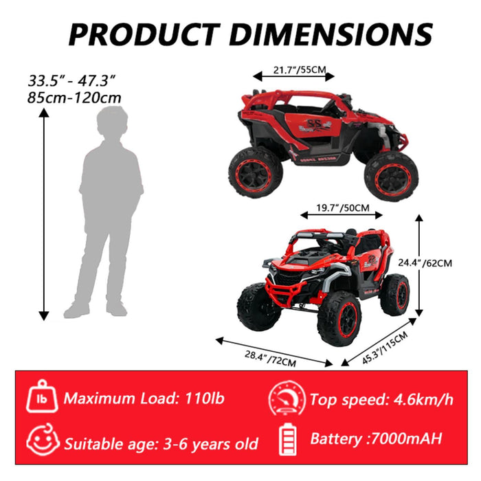 Ride On Kids Electric Truck With Remote Control, Front & Rear Suspension Daily Nest