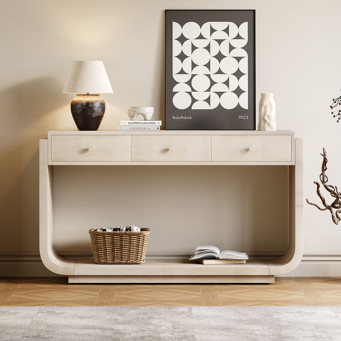 Console Table With 3 Drawers, Display Shelf Noble House
