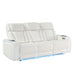 Electra - Power Reclining Sofa With Power Headrests, Drop Down Table, Reading Light, Massage, LED Lighting And USB Control Matrix Furniture Group