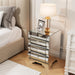 Nightstand With 3 Drawers, Bedside Table For Bedroom - Silver Home Essentials