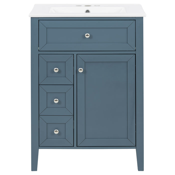 Bathroom Vanity With Sink, Soft Closing Cabinet Noble House