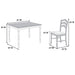 5 Piece Counter Height Dining Set With Table 4 Chairs - Oak / White Home Essentials