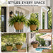 Hanging Planters, Indoor Outdoor Plant Holders (Set of 2) - Brown Daily Nest