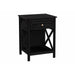 Accent End Table, 2 Tier, Storage Drawer, Transitional Style 8th Street