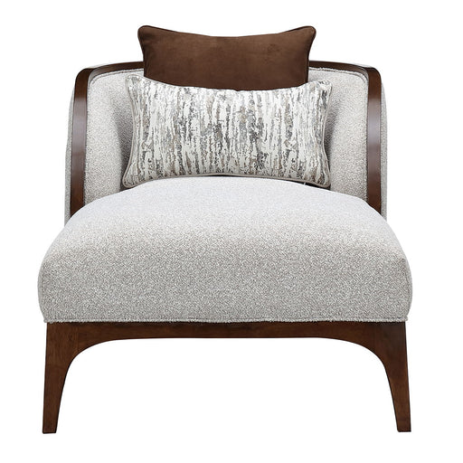 Houston - Chaise - Pebble / Walnut Michael Amini