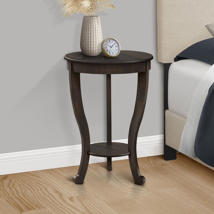 Accent End Table, 2 Tier, Traditional - Walnut 8th Street