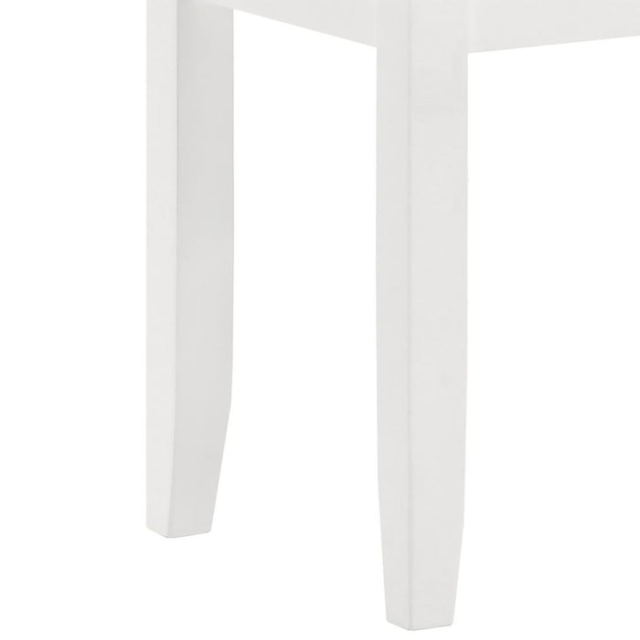 Vanity Stool With Padded Seat - White