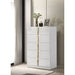 Lauryn - 5 Drawer Bedroom Chest - Gloss White Furniture Max