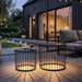 Solar Powered Nesting Side Table Set - Black Home Essentials