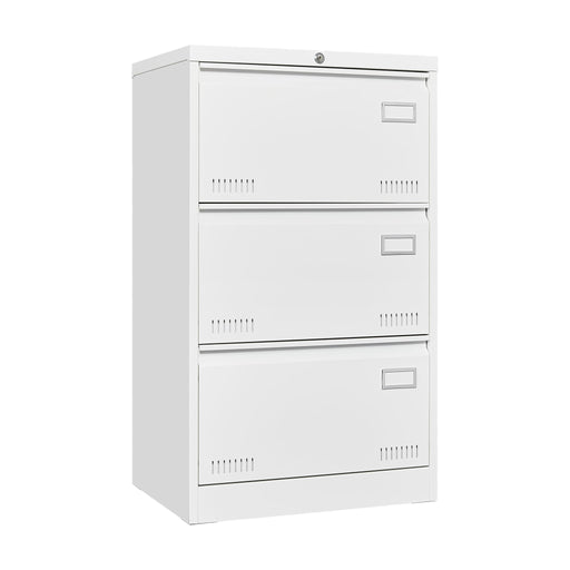 Filing Cabinet Lateral File Cabinet 3 Drawer, Locking Metal File Cabinets Three Drawer, Office Filing Cabinet With Lock Drawers For Home Office Home Essentials
