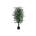 58" Tall, Artificial Plant, Ficus Tree, Indoor, Faux, Fake, Floor, Greenery, Potted, Decorative - Green / Black 8th Street
