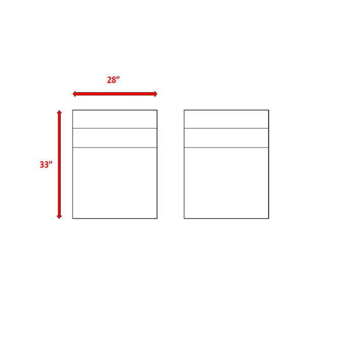 Wide Armless Outdoor Chairs With Cushions (Set of 2)