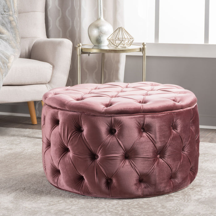 Modern Glam Ottoman Velvet