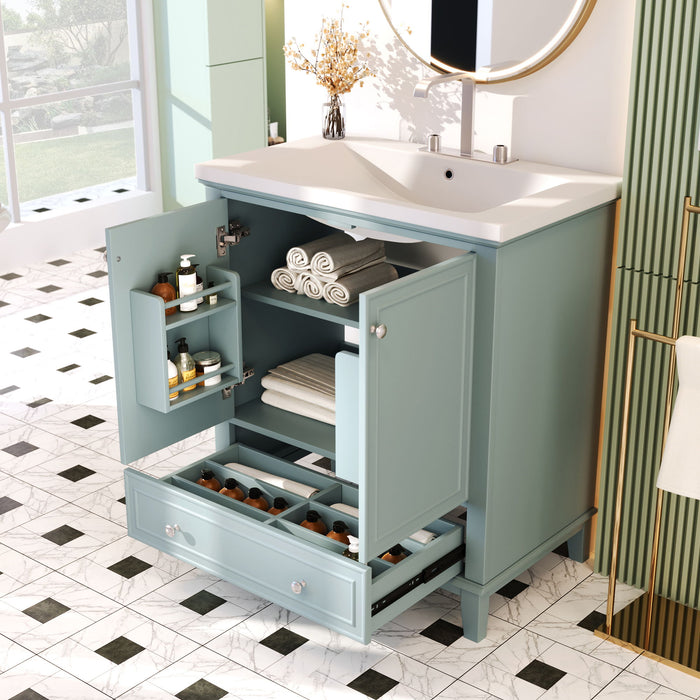 Modern Bathroom Vanity With Sink Combo, Multi Functional Cabinet With Doors And Drawer Hearth and Haven