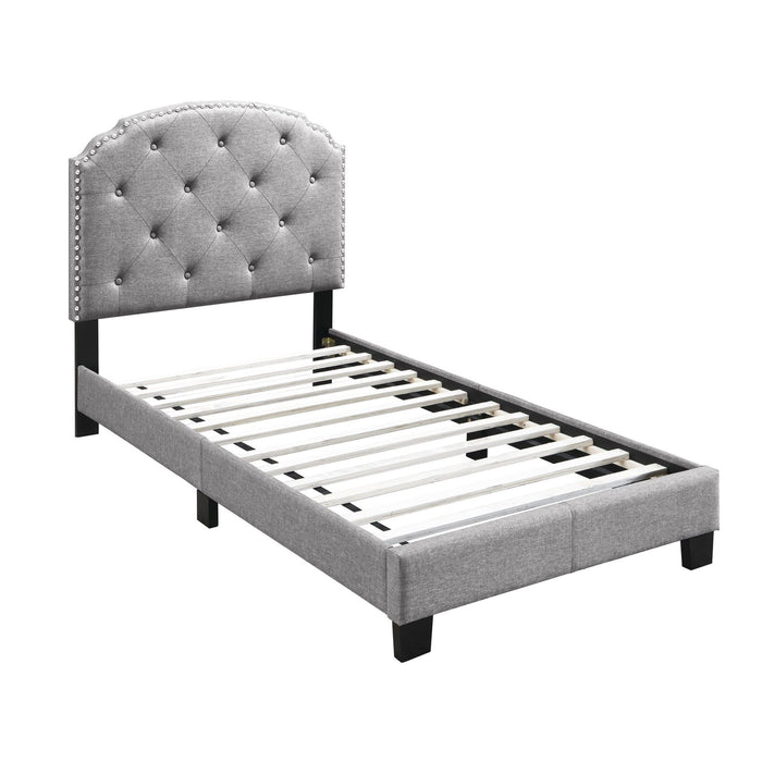Button Tufted Bed With Nailhead Trim Home Essentials