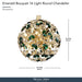 Michael Amini Lighting - Emerald Bouquet 16-Light Round Crystal Chandelier - Gold Michael Amini