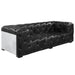 Brancaster - Sofa - Black Top Grain Leather & Aluminum ACME