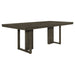 Glenmoor - Rectangular Dining Table With Geometric Double Pedestal Base - Dark Gray Furniture Max